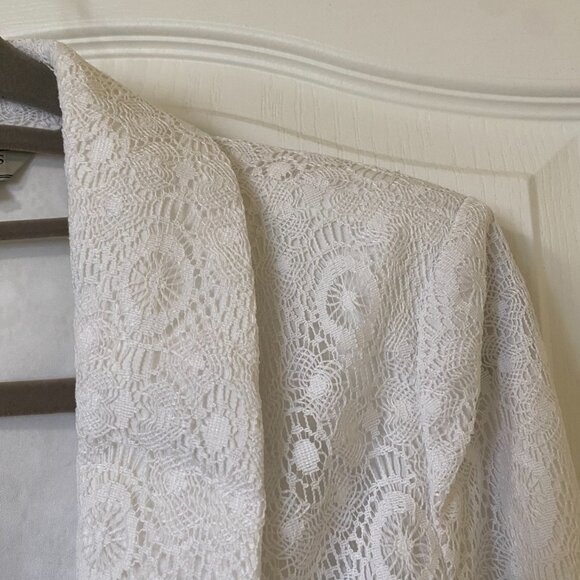 Guess True White Lace Blazer Size XSmall - Picture 6 of 10